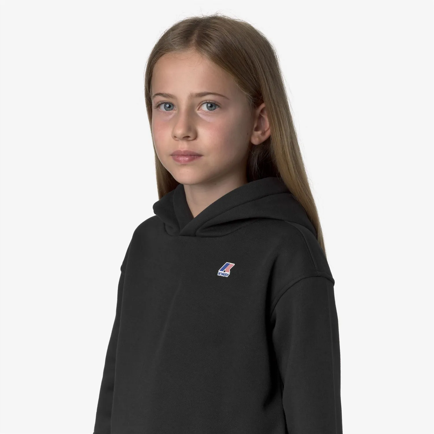 K-Way Ninette Brushed PC hanorac fete negru bumbac