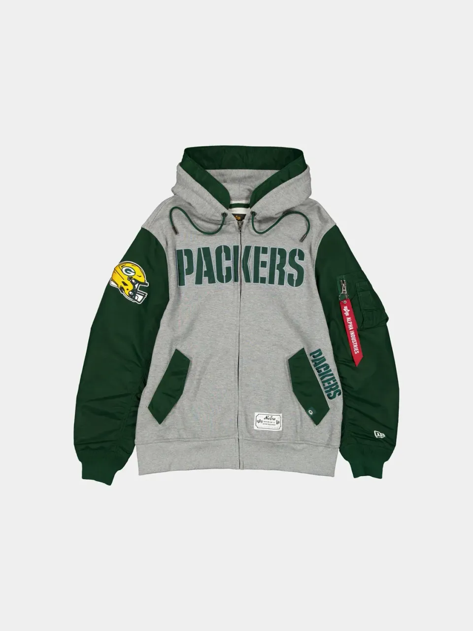 Alpha Industries MA-1 Green Bay Packers hanorac verde bumbac