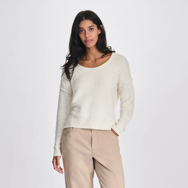 Eddie Bauer Roll Neck pulover dama Cream cu guler rulat
