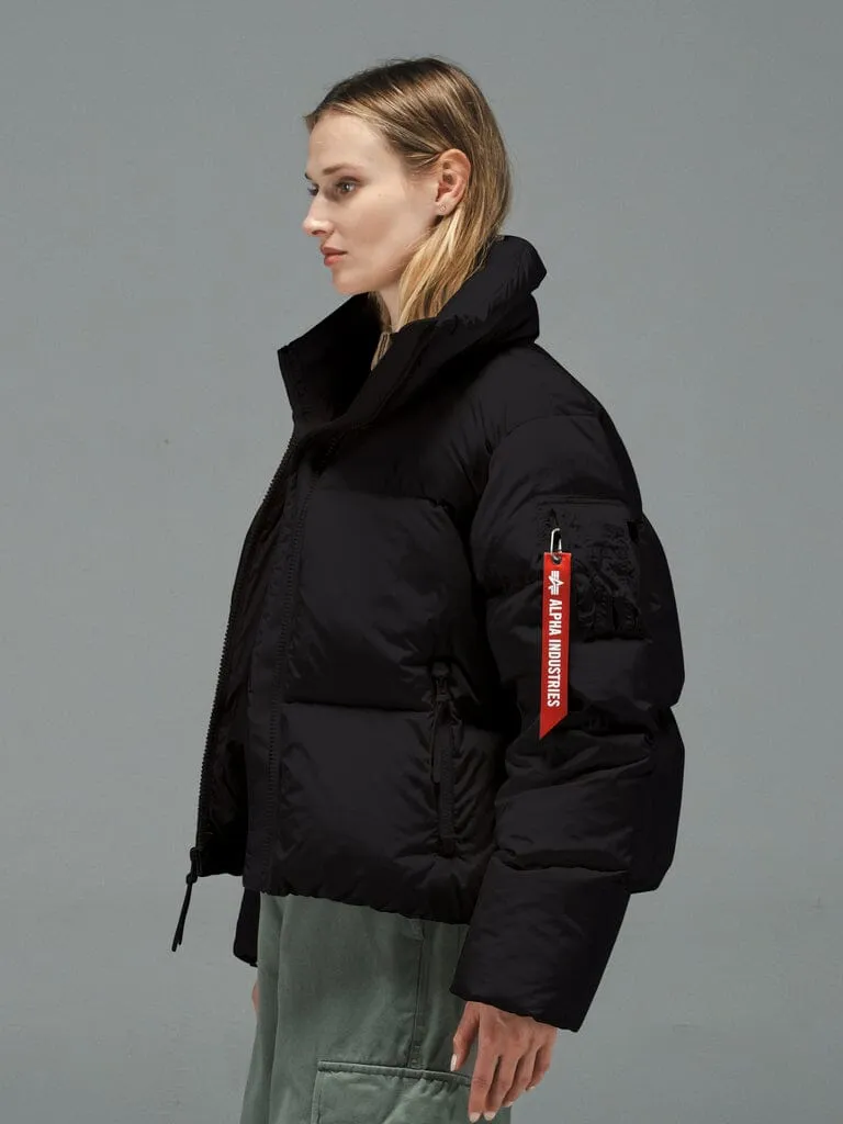 Alpha Industries Sierra Short palton negru puf damă