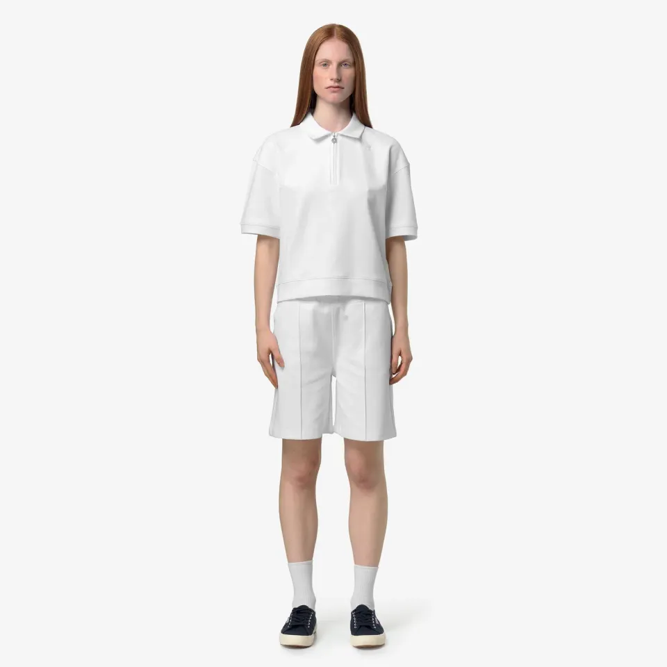 K-Way Lozany Interlock polo damă alb sport