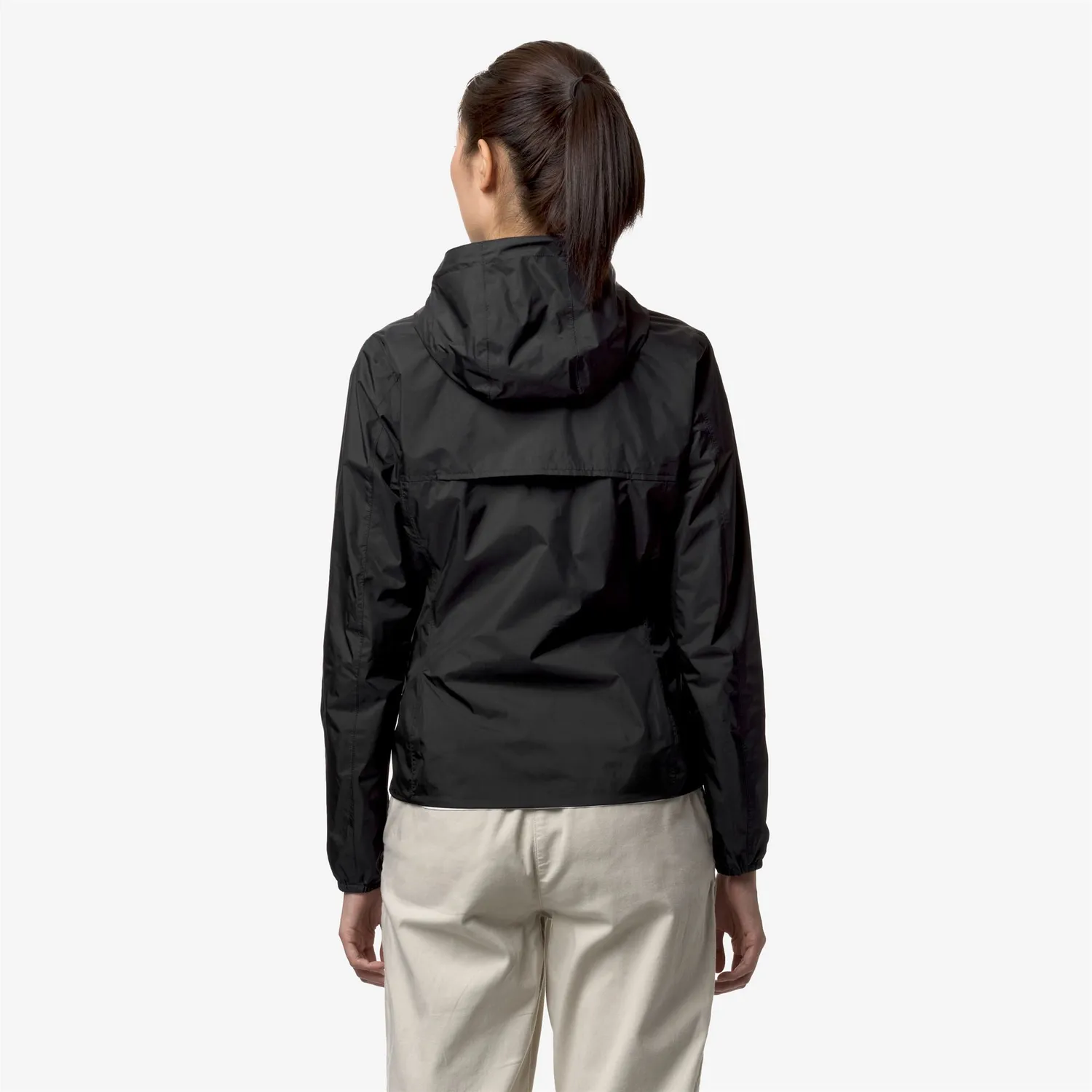 K-Way Lily Plus.2 Double geaca scurta negru-alb impermeabila