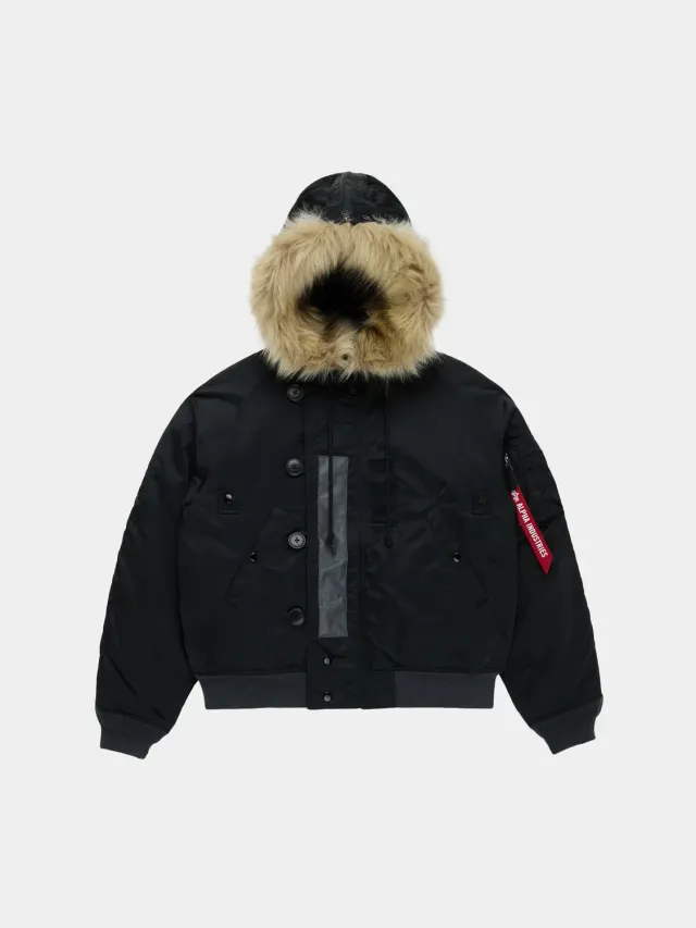 Alpha Industries N-2B 1950s palton negru ger extrem