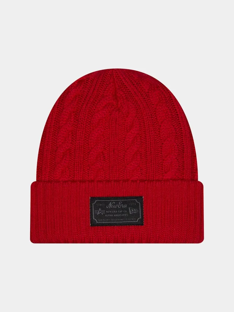 Alpha Industries Philadelphia Phillies Cable Knit caciula lana rosie