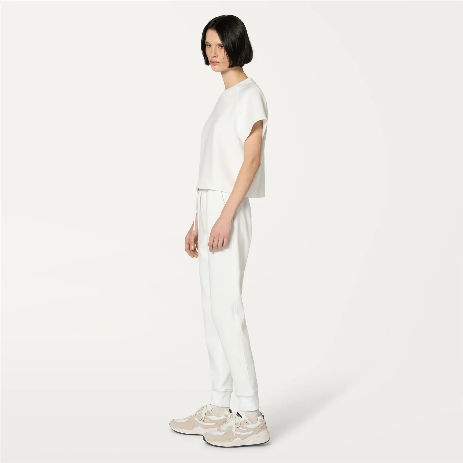 K-Way Ginevra Light Spacer pantaloni damă albi sport