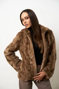 Mareus Fabrica de Blanuri Sandy Pastel 644 haină nurcă damă