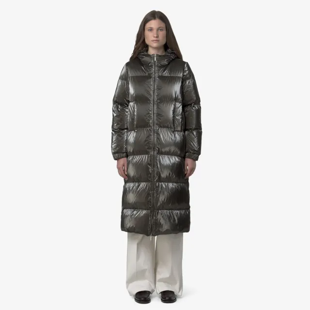 K-Way Ruenne Thermo Pearly palton puf lung negru