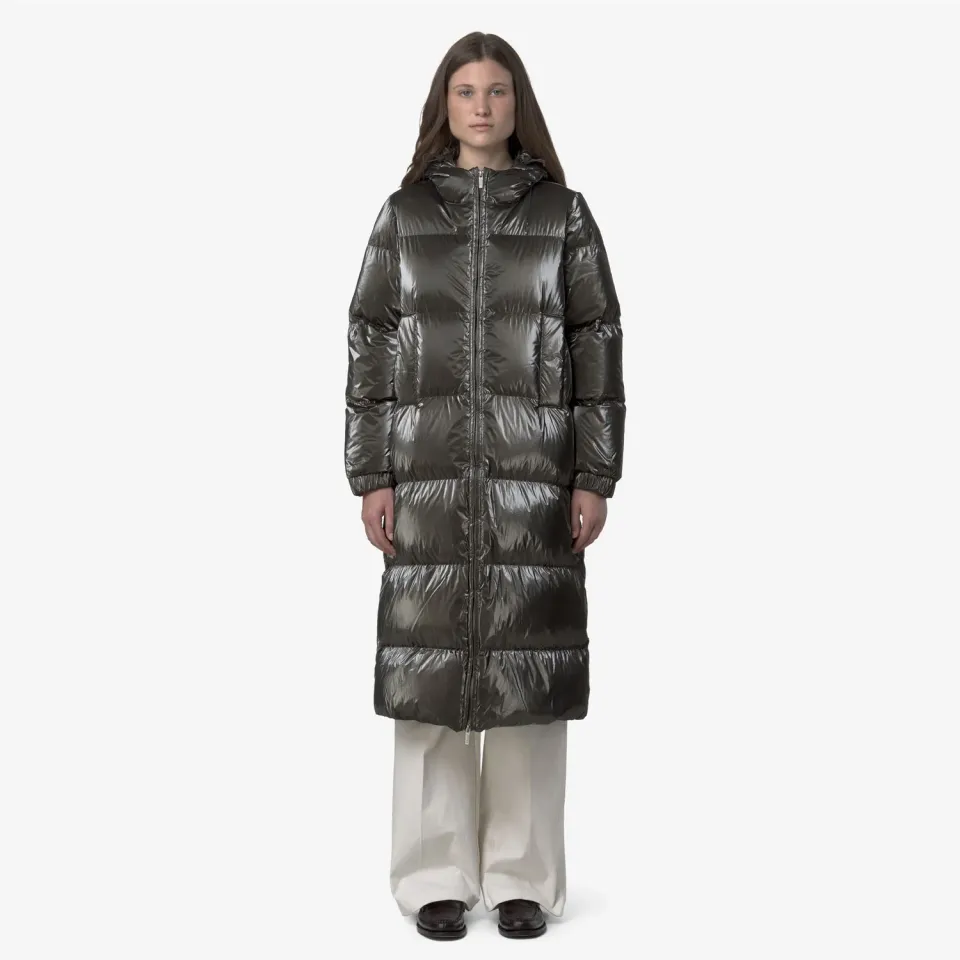 K-Way Ruenne Thermo Pearly palton puf lung negru