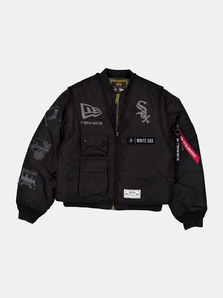 Alpha Industries MA-1 White Sox geaca bomber cu vesta