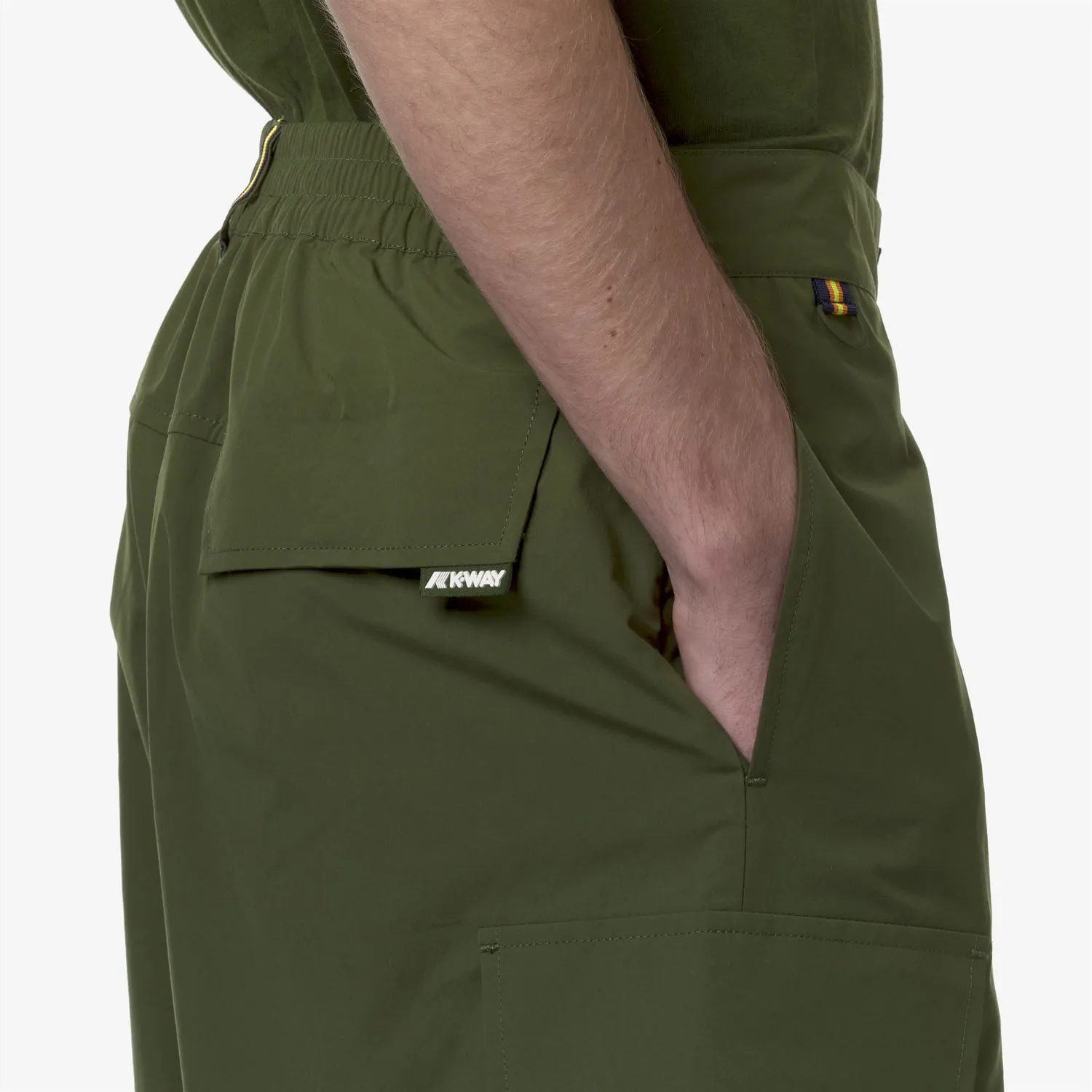 K-Way Bastyel K8132BW pantaloni scurti verzi cargo