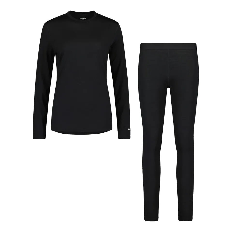 Sasta MerinoBase 180 set lenjerie dama Negru lana