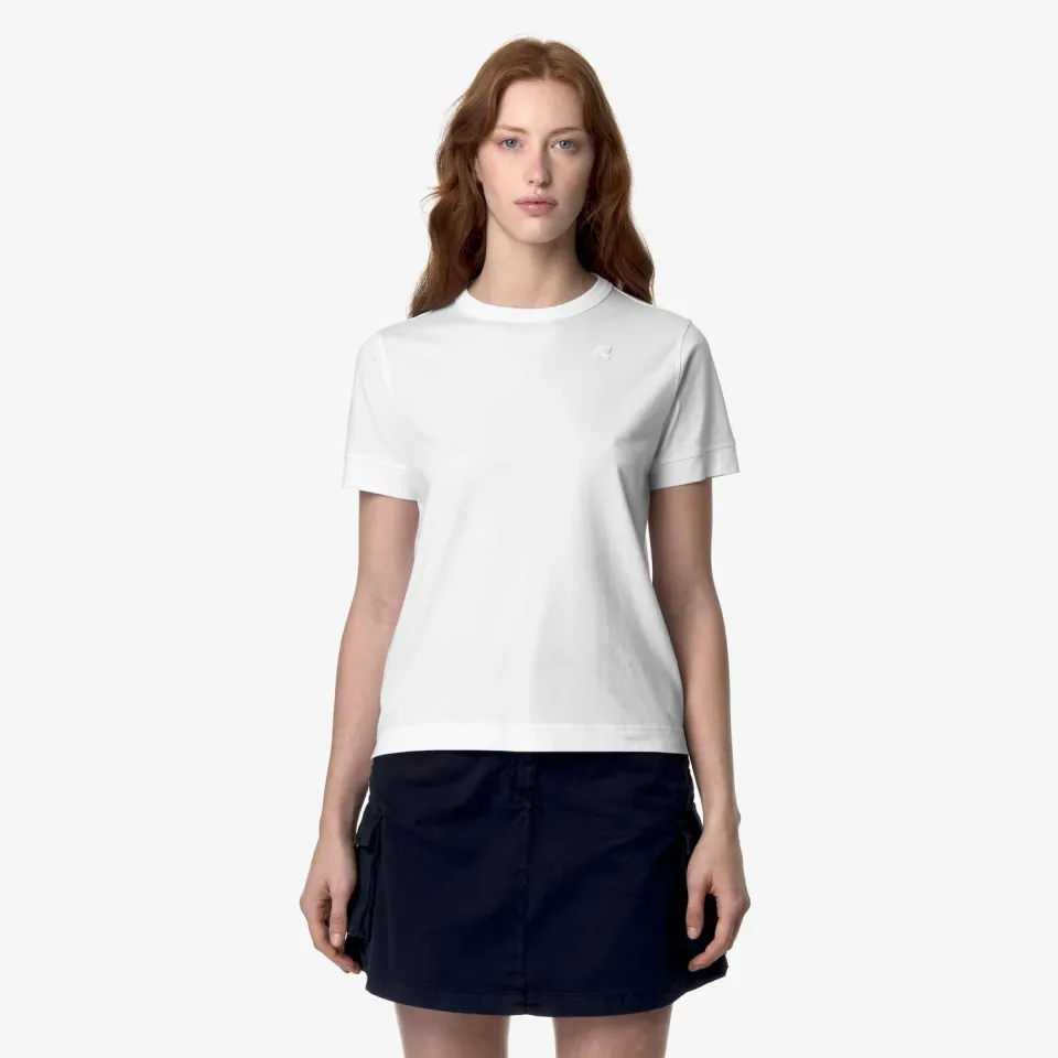 K-Way Emel Jersey tricou dama alb bumbac
