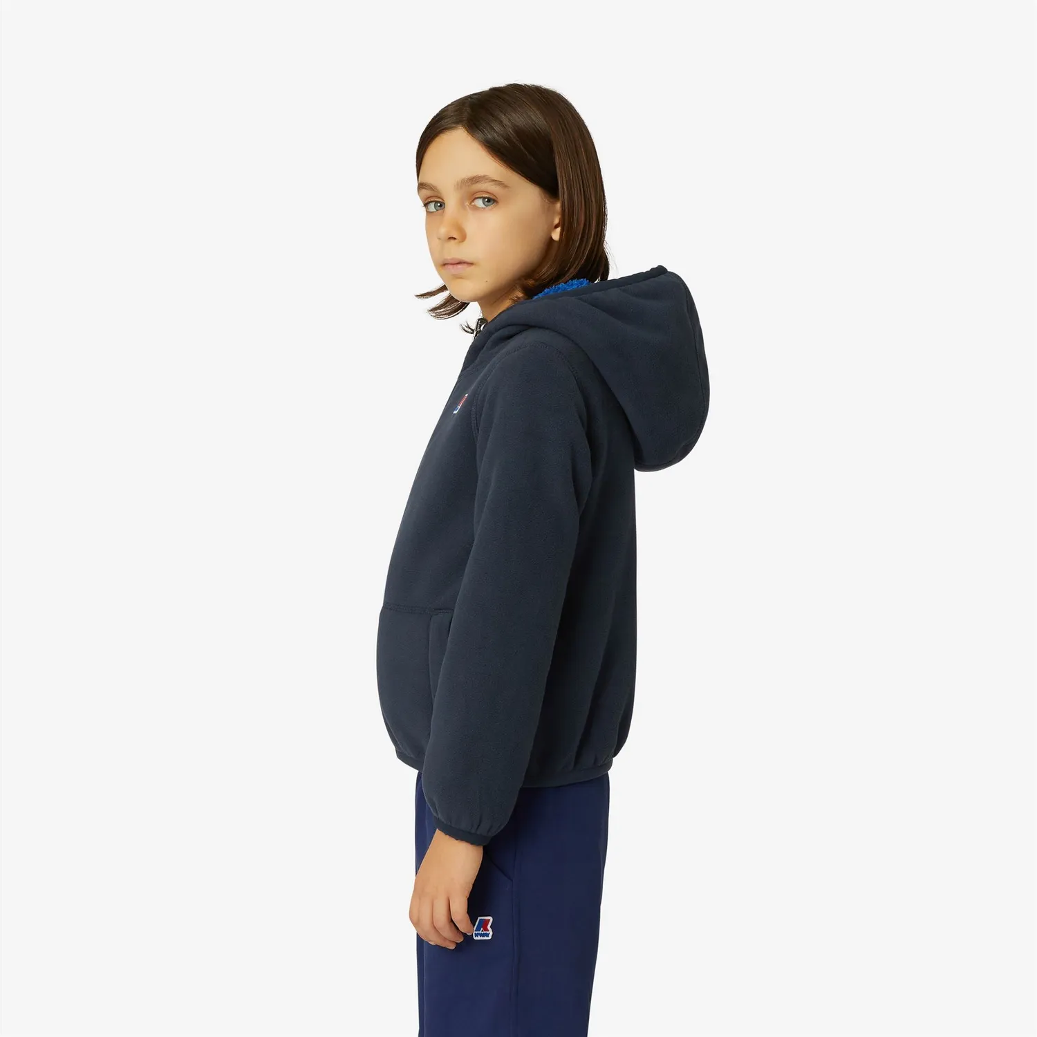 K-Way Jacques Polar Double geaca baieti albastru reversibila