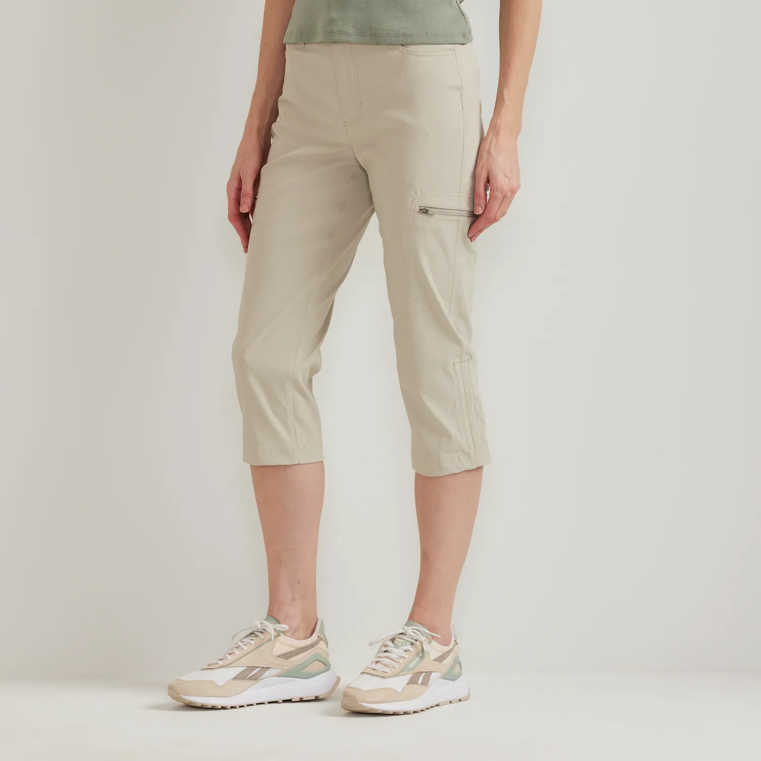 Eddie Bauer Guide Pro High Rise Capri pantaloni dama elastici