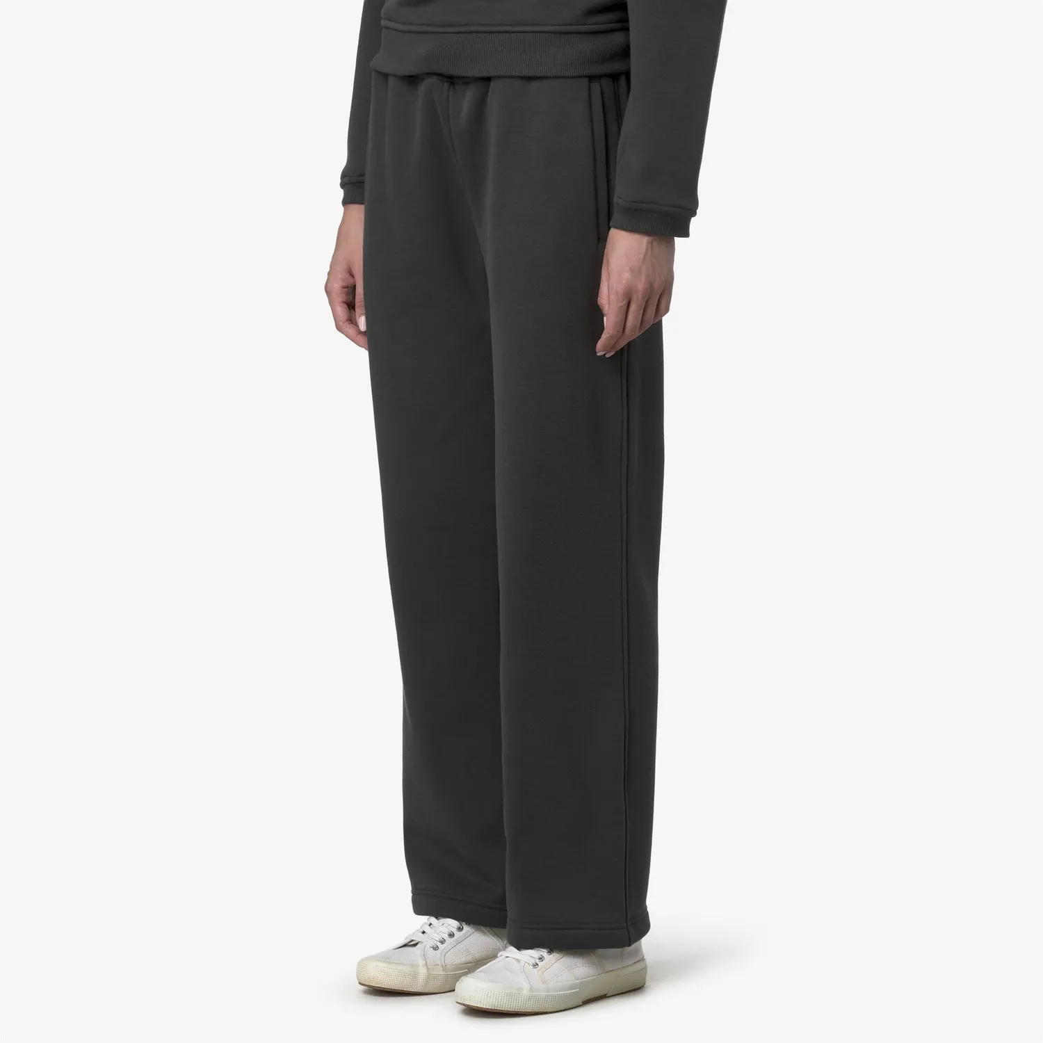 K-Way Philbert Brushed PC East pantaloni sport gri fleece