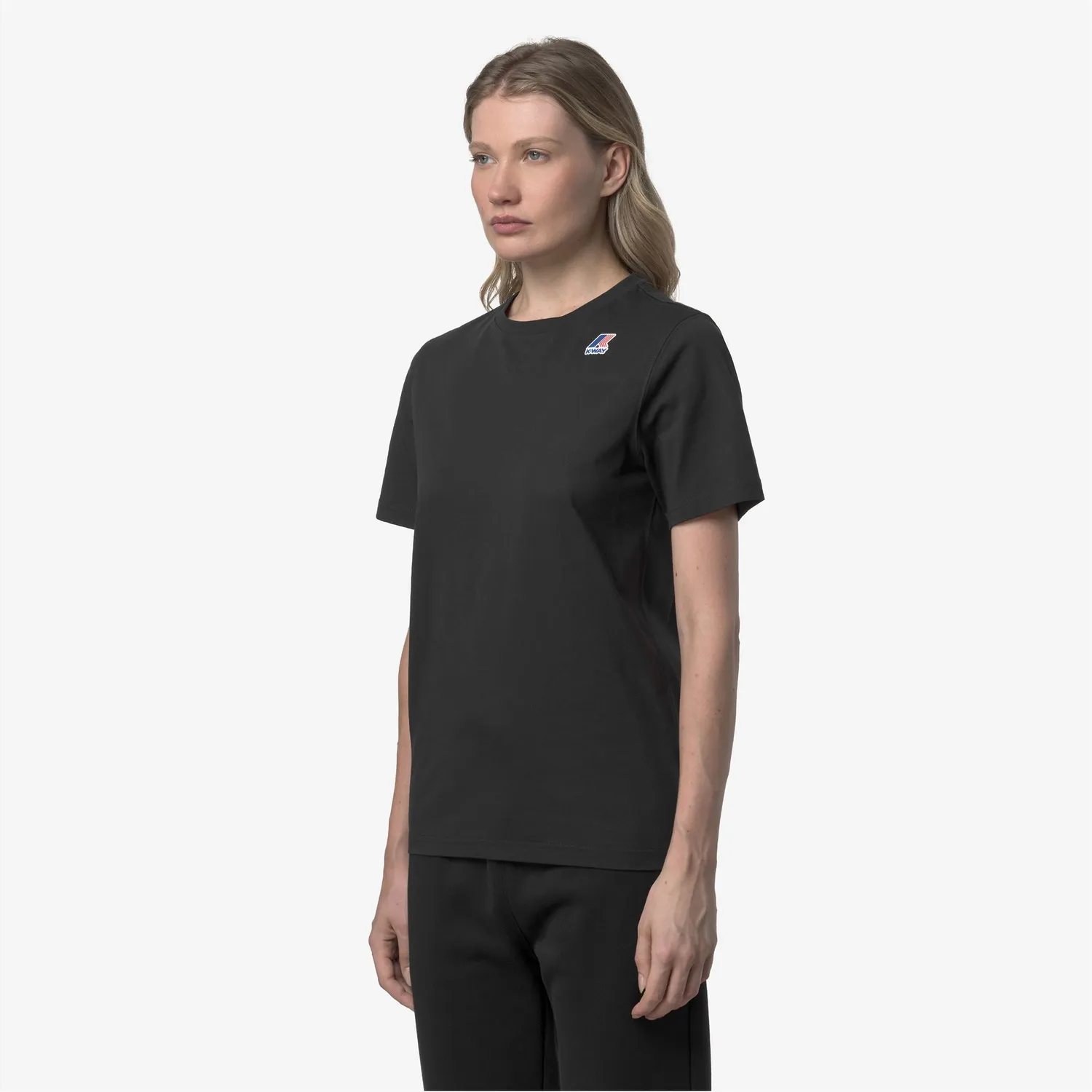 K-Way Leonide tricou Black Pure bumbac