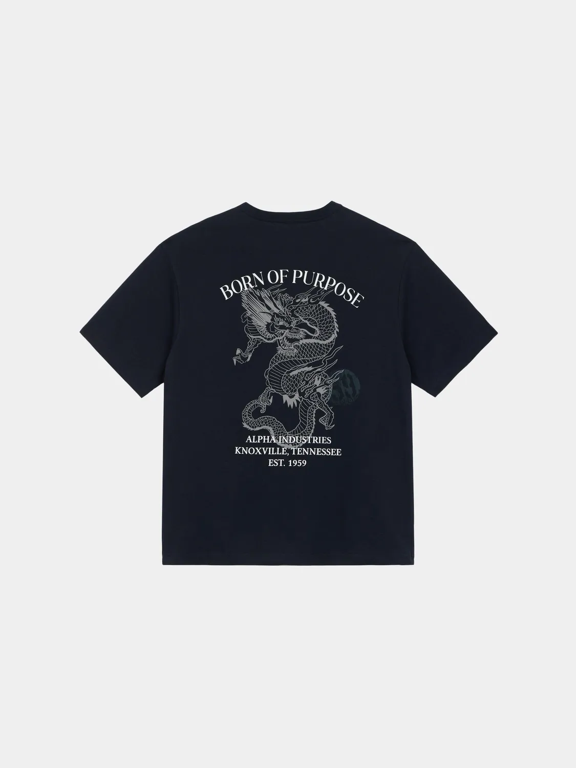 Alpha Industries Essential Dragon tricou negru bumbac
