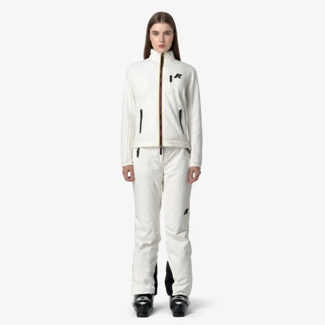 K-Way Bonneval Microtwill pantaloni schi dama alb gardenia