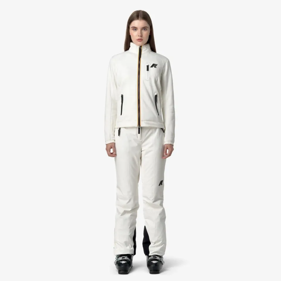 K-Way Bonneval Microtwill pantaloni schi dama alb gardenia