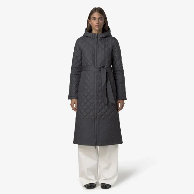 K-Way Adelaid Premium Warm palton dama Grey Shadow matlasat