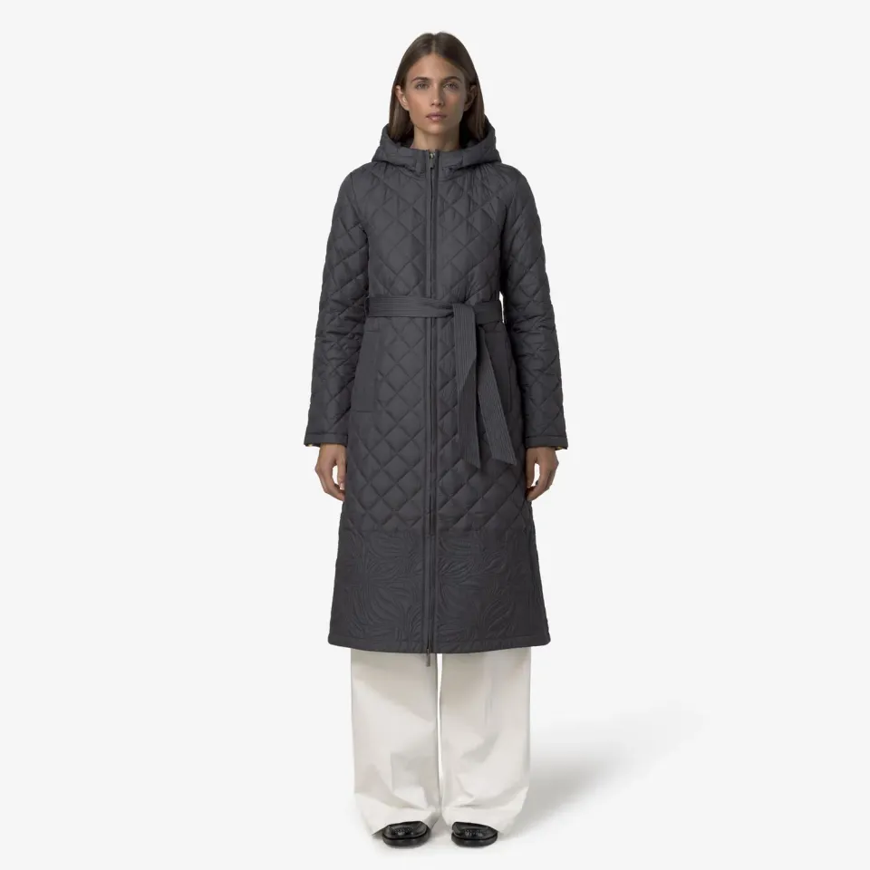 K-Way Adelaid Premium Warm palton dama Grey Shadow matlasat