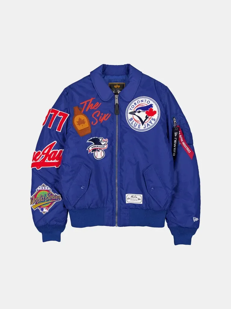 Alpha Industries Toronto Blue Jays MA-1 geaca bomber albastra