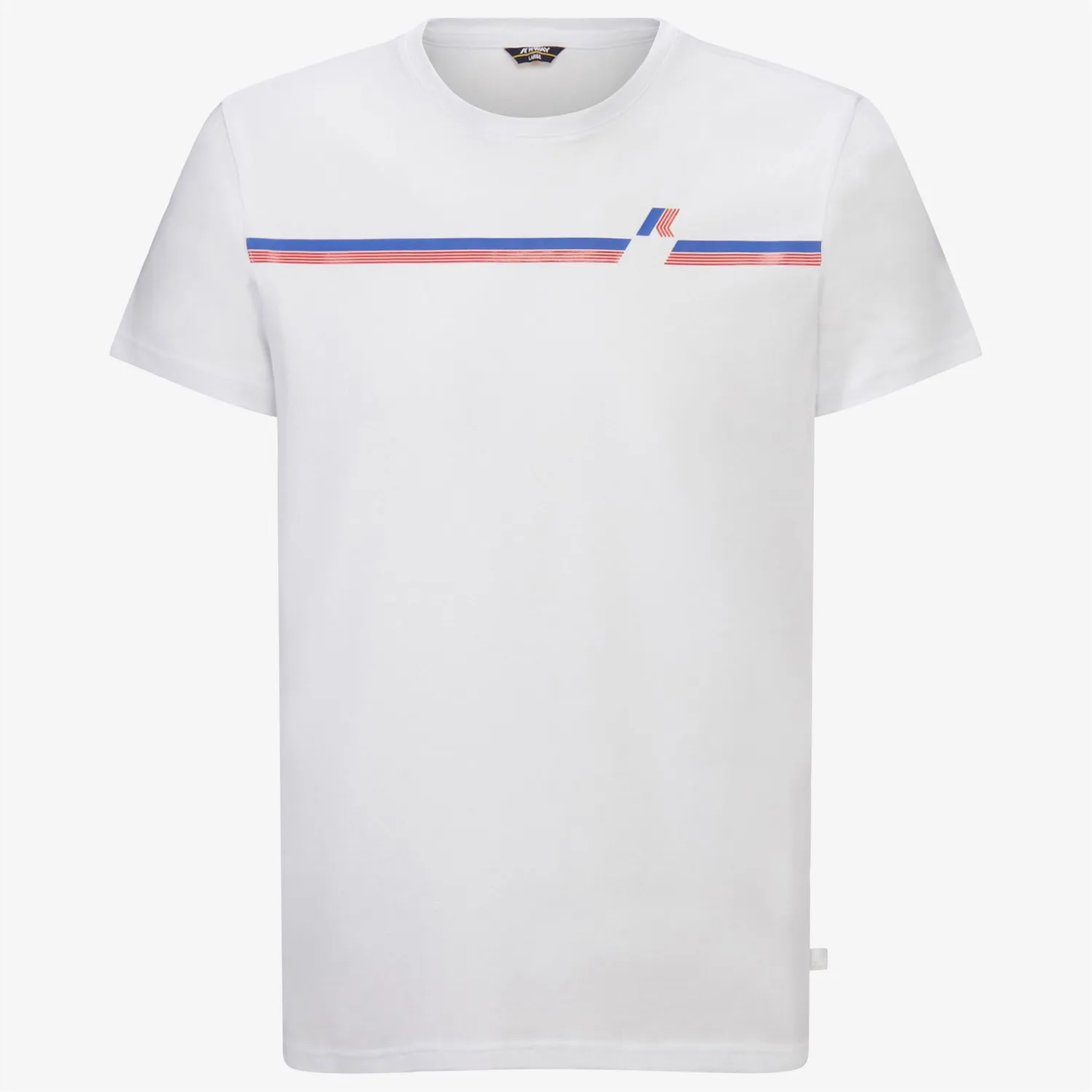 K-Way Odom Logo Stripes tricou barbati White bumbac