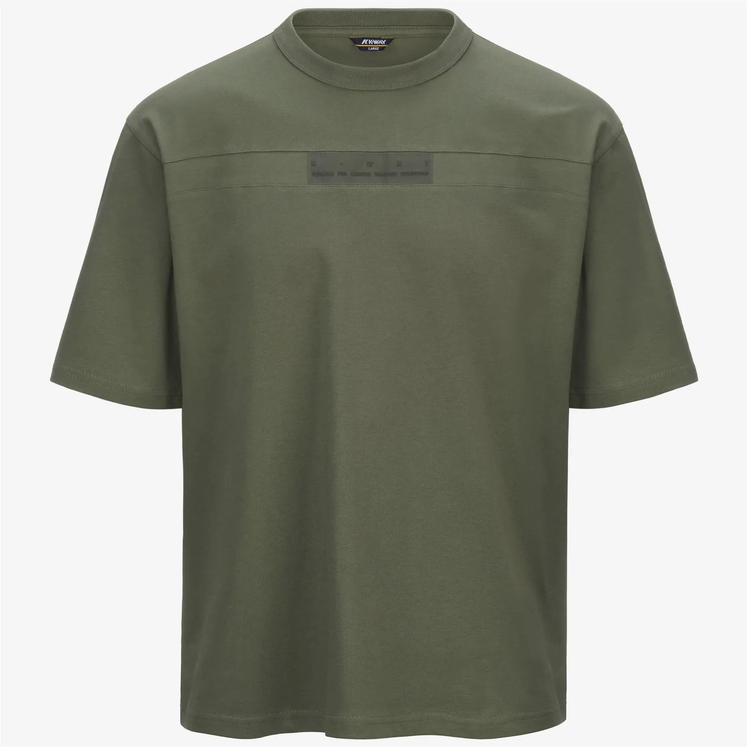 K-Way Fantome tricou barbati verde bumbac greu