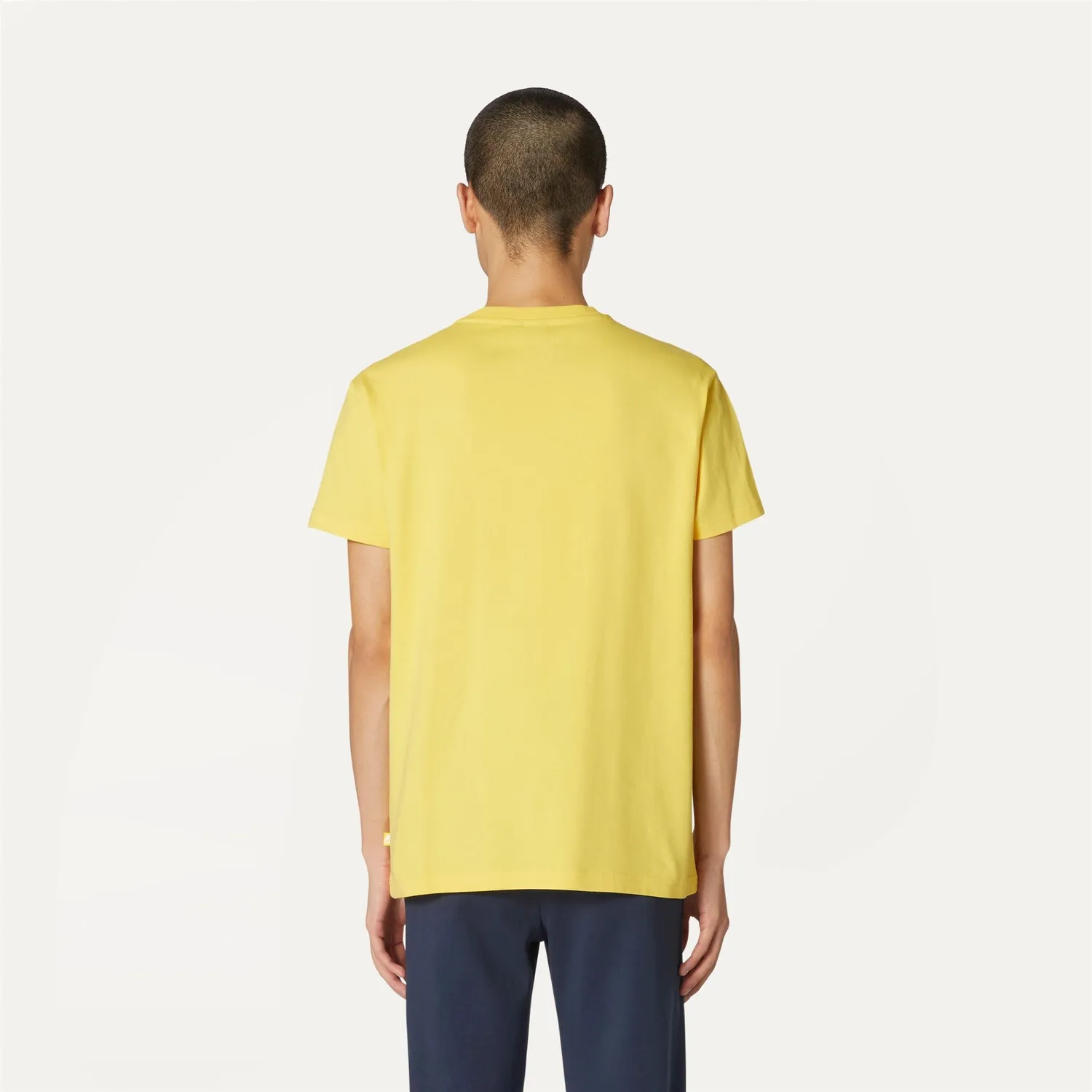 K-Way Acel K3121TW tricou bărbați galben slim bumbac