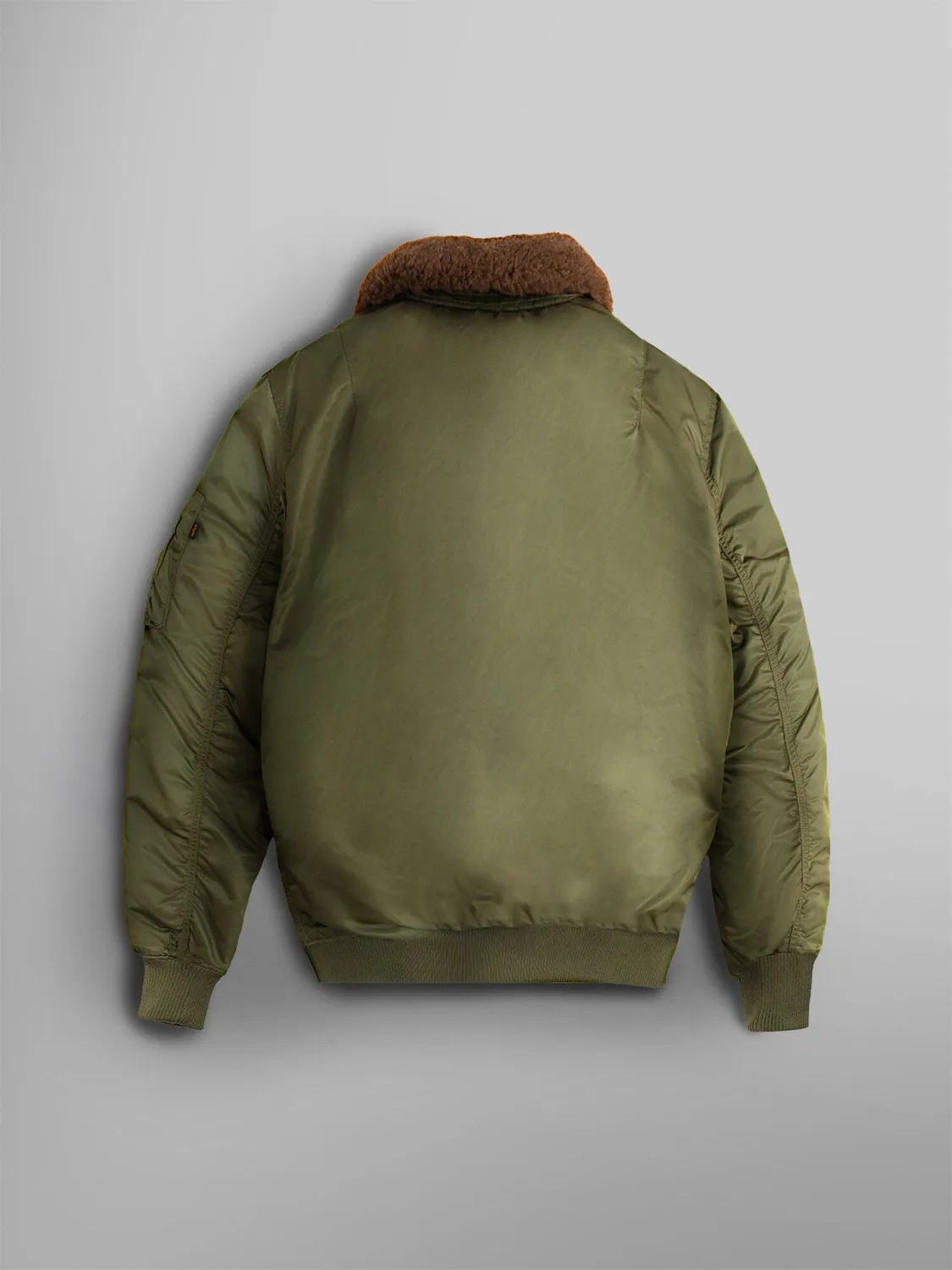 Alpha Industries B-15 Mod geaca bomber negru guler blana