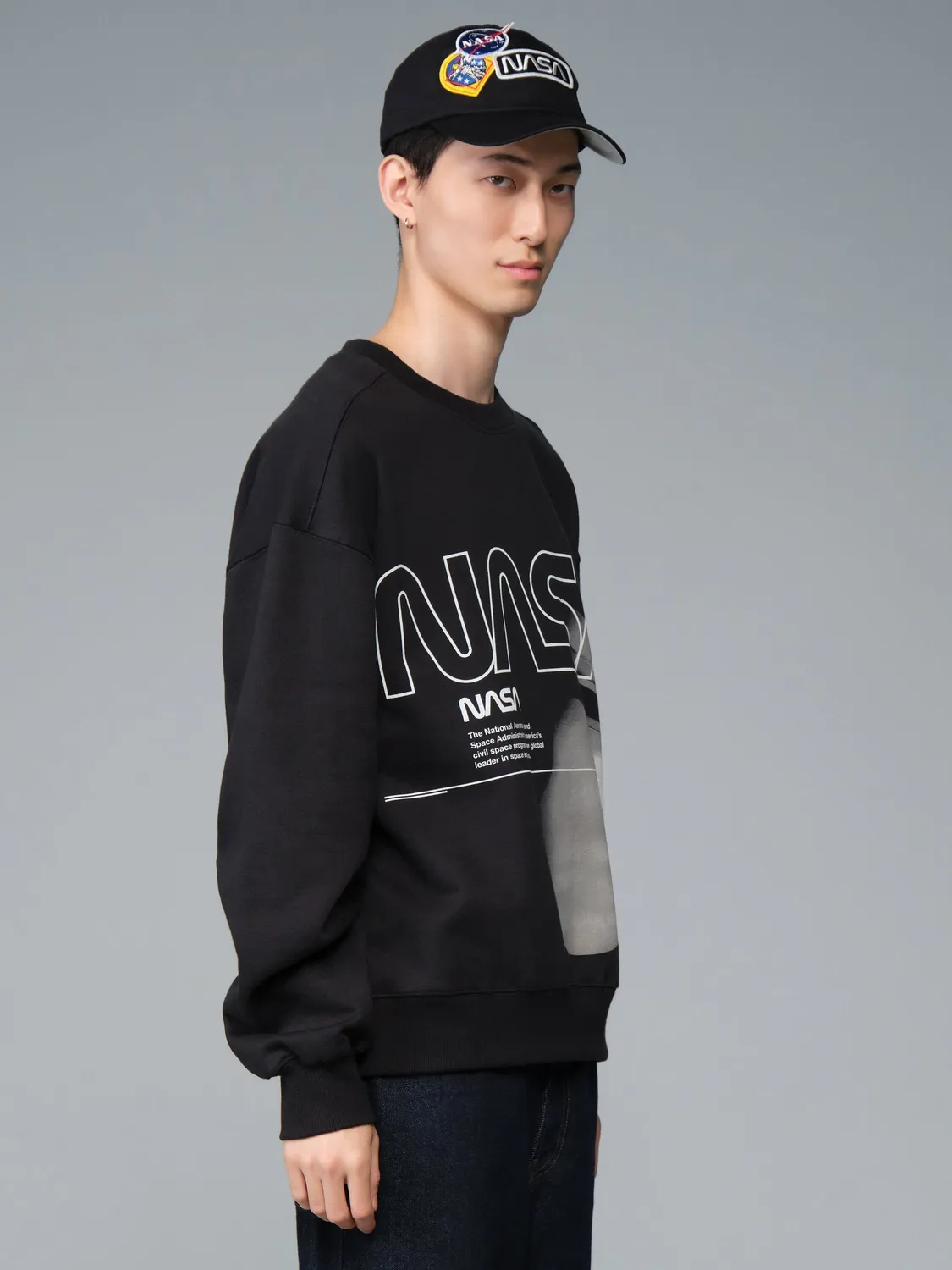 Alpha Industries NASA Galaxy șapcă neagră reglabilă
