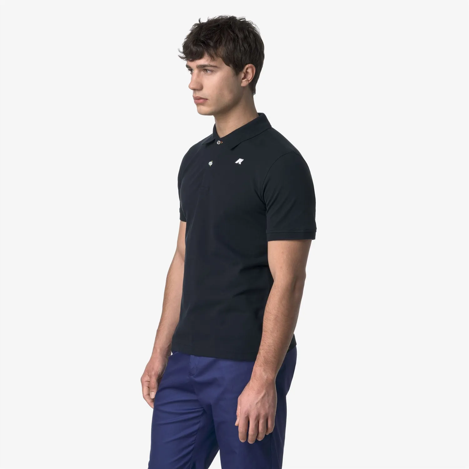 K-Way Vinnie Pique Slim polo barbati Blue Depth bumbac