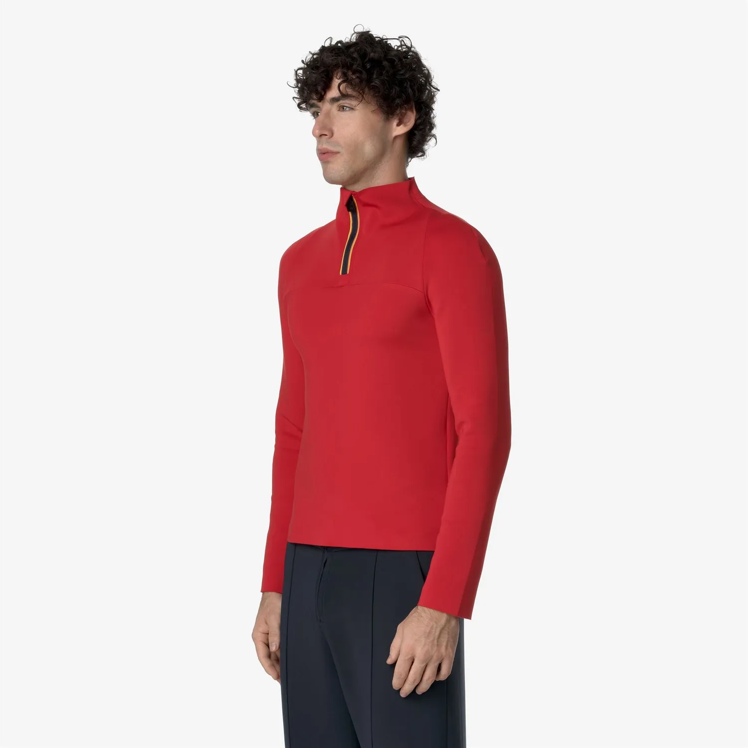 K-Way Shisy Scuba bluza barbati rosie cu guler inalt