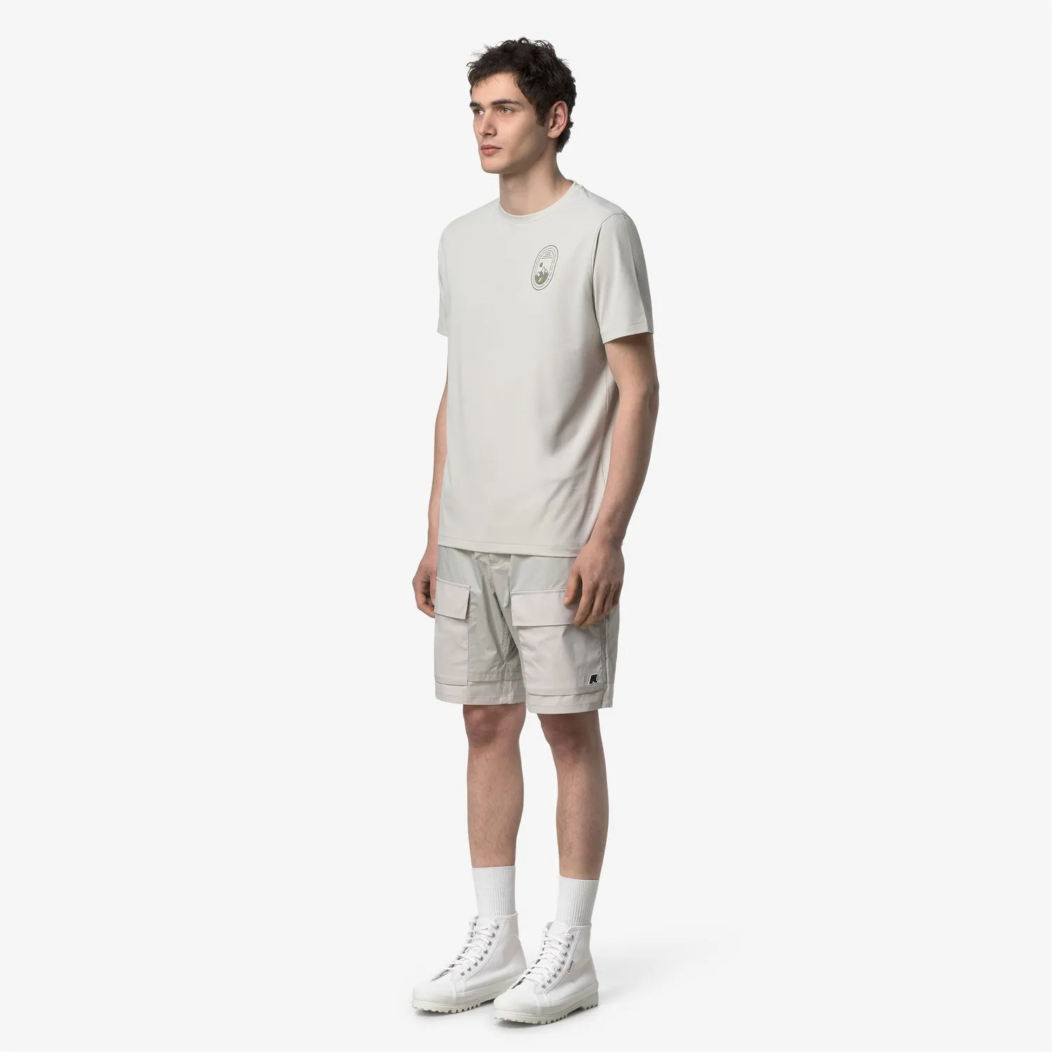 K-Way Graphel tricou bej barbati poliester