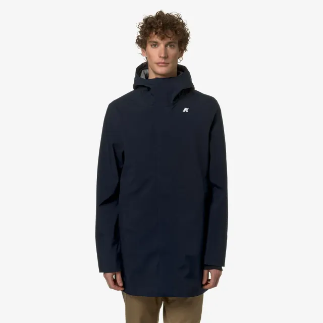 K-Way Tommy Bonded Jersey palton barbati Blue Depth impermeabil