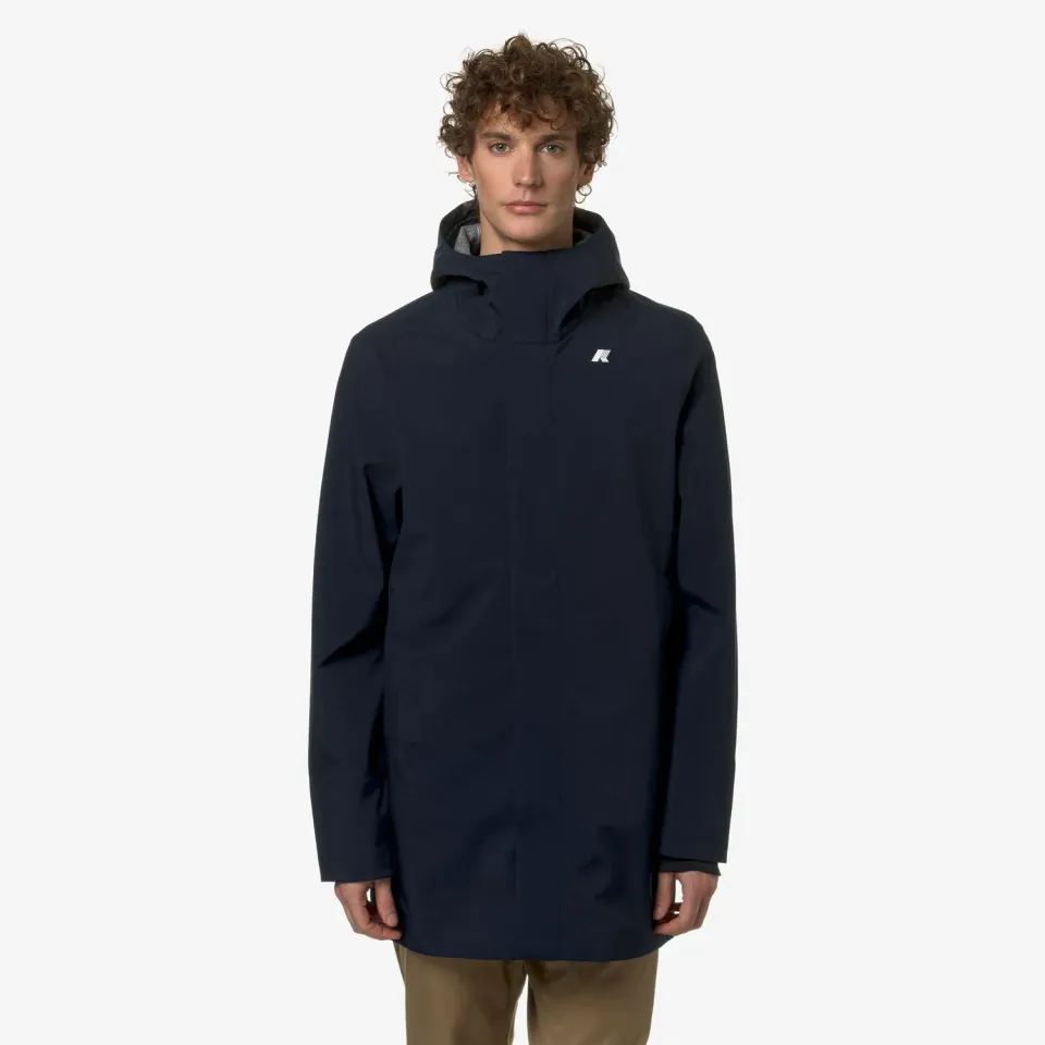 K-Way Tommy Bonded Jersey palton barbati Blue Depth impermeabil