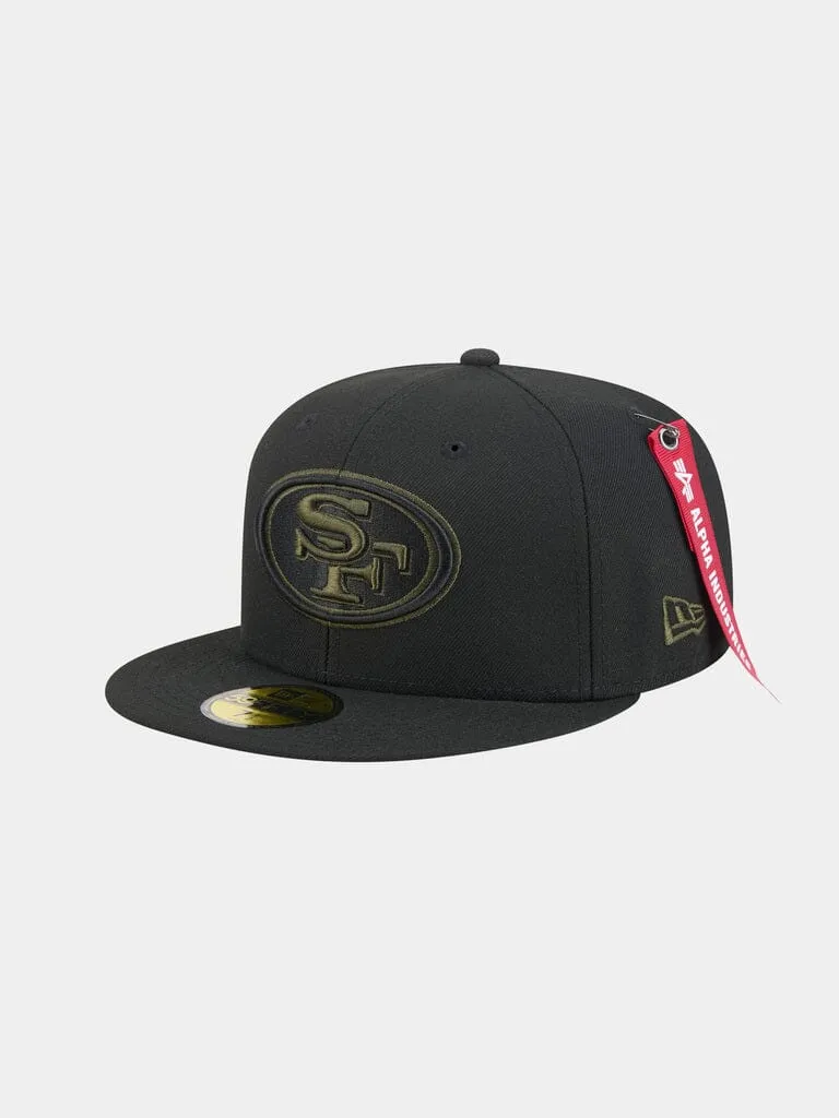 Alpha Industries San Francisco 49ers 59Fifty șapcă neagră fitted