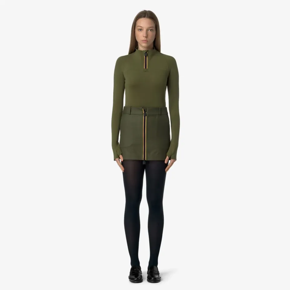 K-Way Miniki Tech Wool 3L fusta verde lana