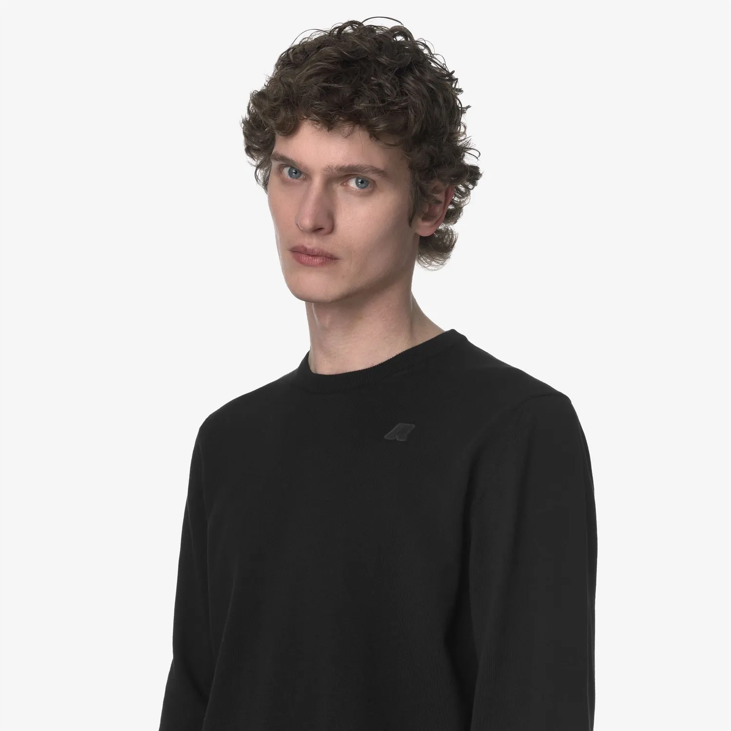 K-Way Sebastien Cotton pulover negru Black Pure bumbac