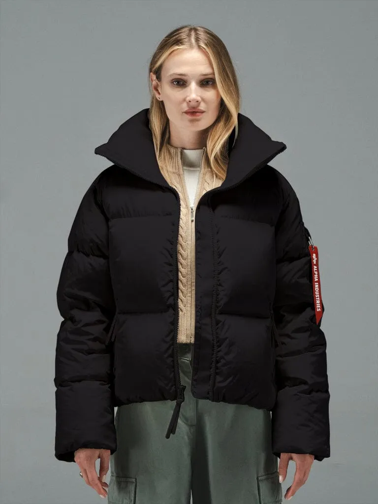 Alpha Industries Sierra Short palton negru puf damă