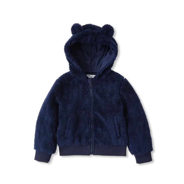 Eddie Bauer Quest Hooded Plush Fleece geacă copii peacoat cu urechi