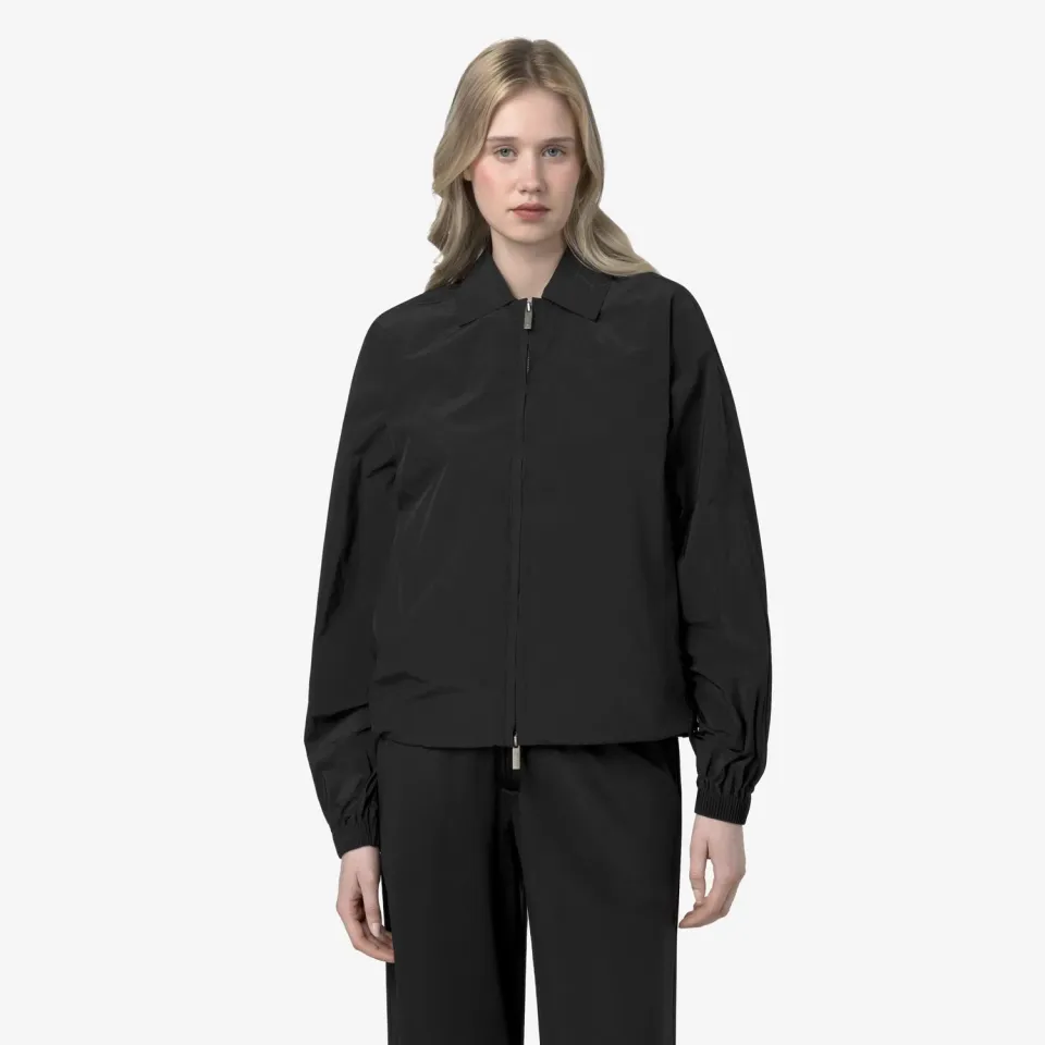 K-Way Jordin geaca dama neagra scurta impermeabila