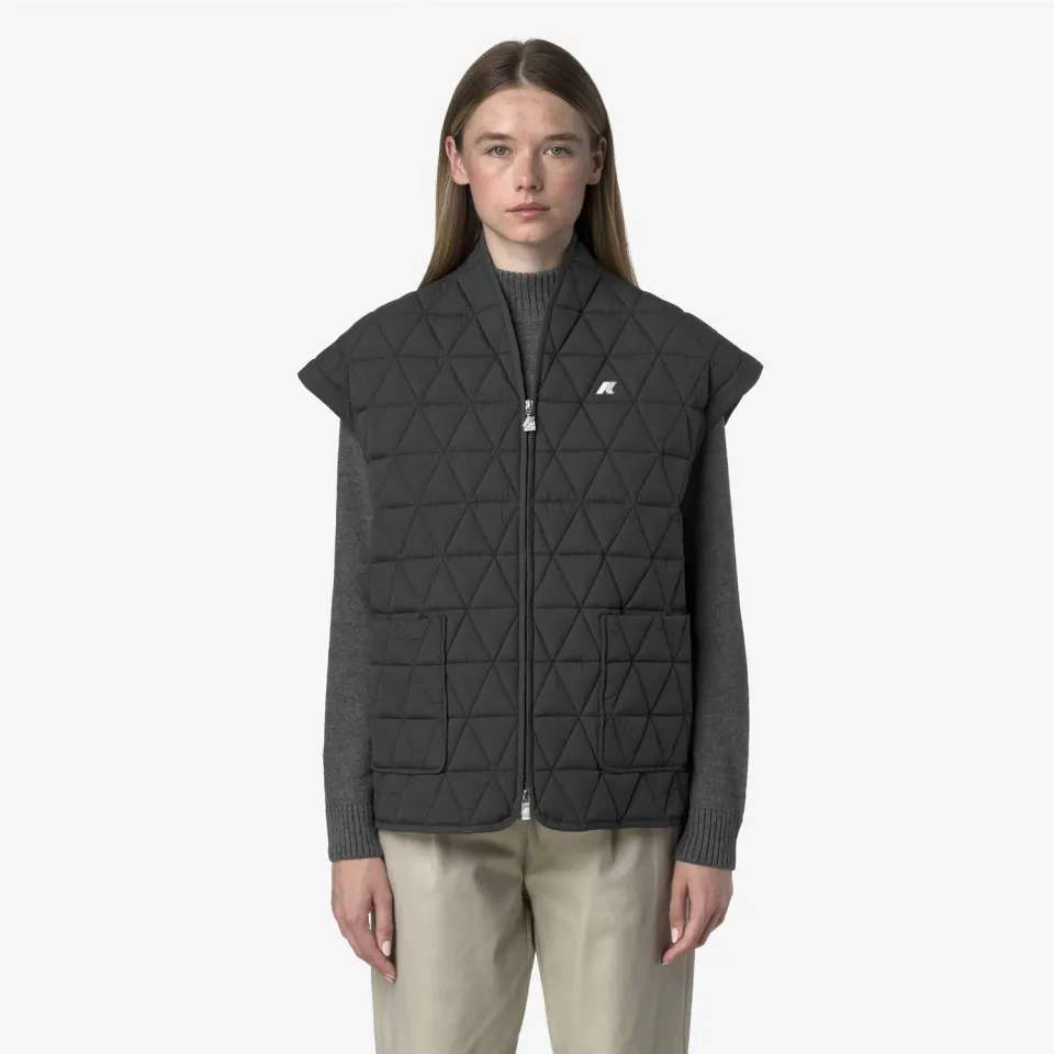 K-Way Saloire Diamond Quilted vestă damă gri călduroasă