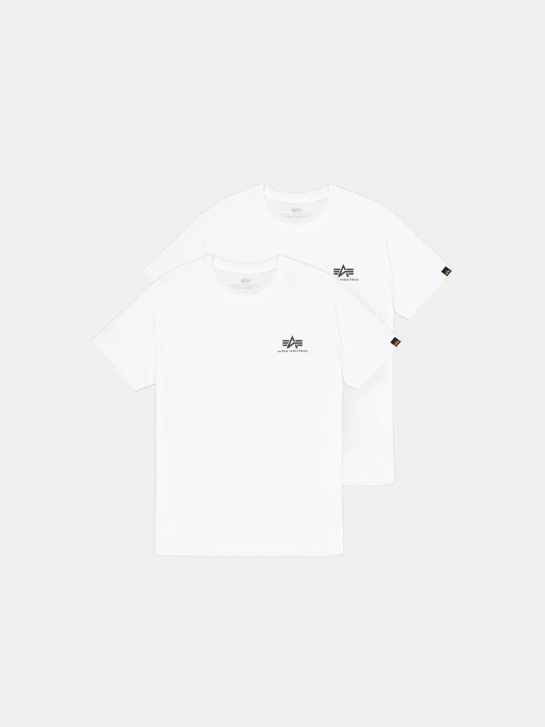 Alpha Industries Basic Small Logo tricou negru/alb 2 bucăți jersey