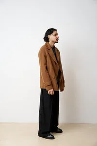 Mareus Cognac 531 palton barbati lana scurta 100% lana
