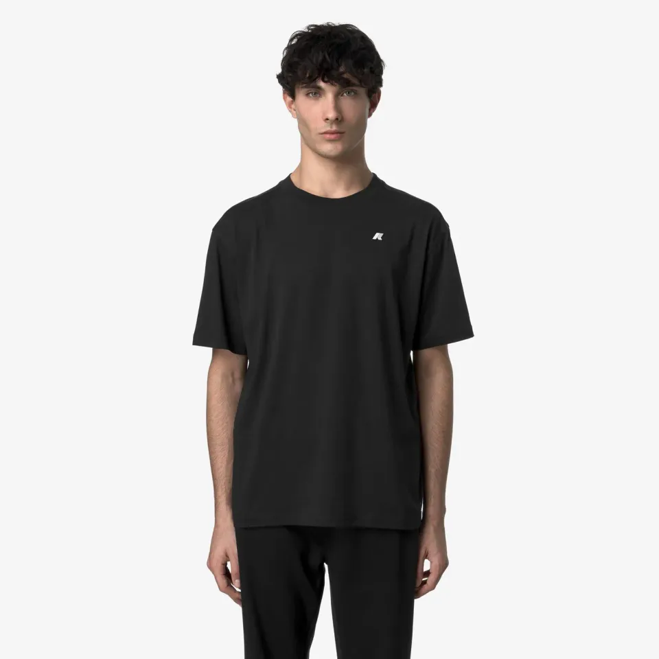 K-Way Solo tricou barbati negru regular bumbac