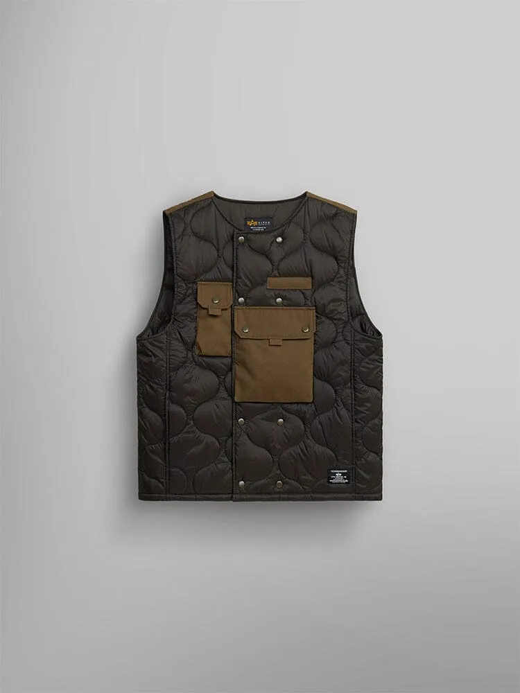 Alpha Industries Tactical vesta verde nailon matlasata