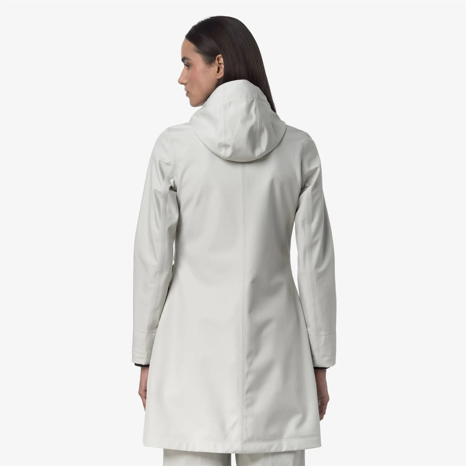 K-Way Stephy Bonded Jersey palton 3/4 bej impermeabil 10000 mm