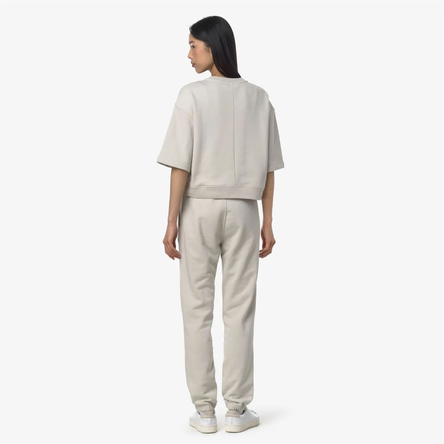 K-Way Ginevrette pantaloni sport Beige Lt bumbac