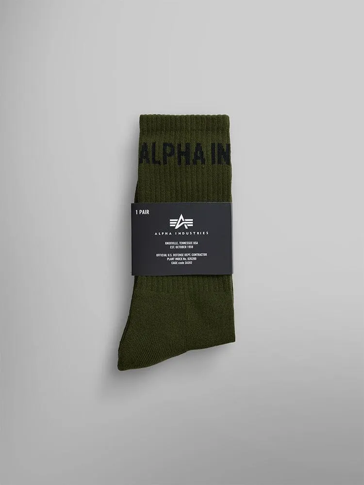 Alpha Industries Logo șosete albe bumbac